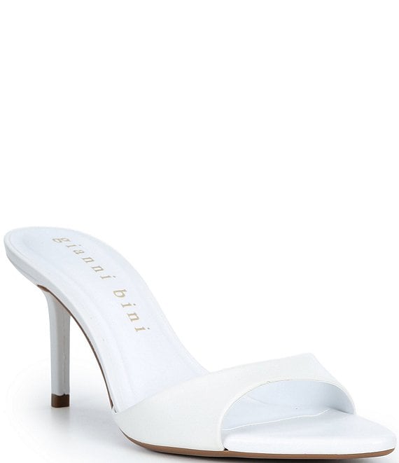 Gianni Bini Camrun Leather Stiletto Slide Sandals