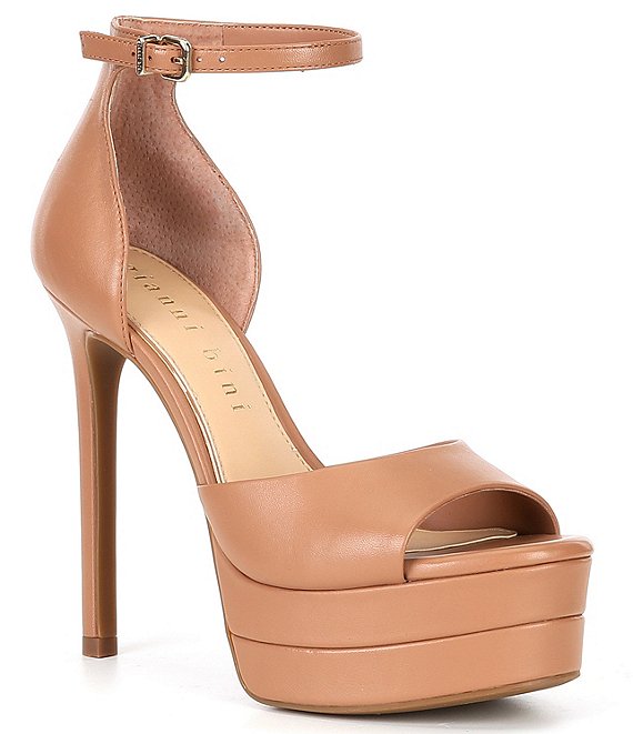 Gianni Bini Chellsie Leather Ankle Strap Platform Dress Sandals | Dillard's