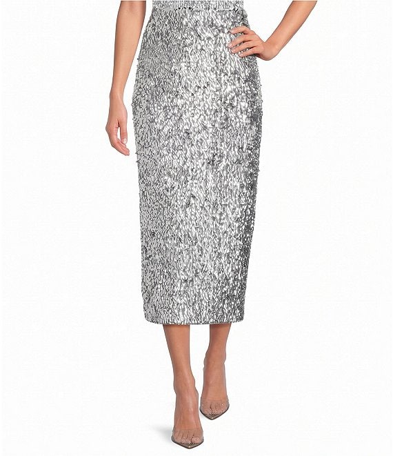 Gianni Bini Corey Coordinating Sequin Pencil Midi Skirt
