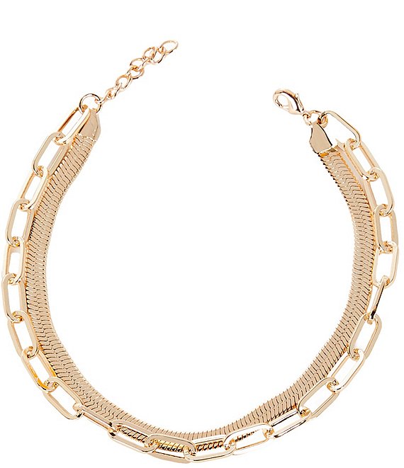 Gianni Bini Demeter Gold Double Chain Boot Anklet