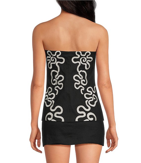 Gianni Bini Eileen Floral Strapless Coordinating Top | Dillard's