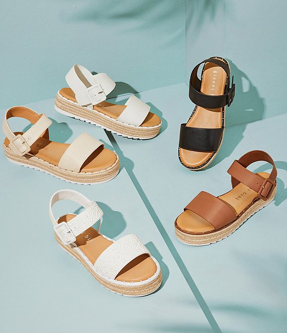 Gianni Bini Keegan Buckle Detail Espadrille Platform Sandals  display picture 1