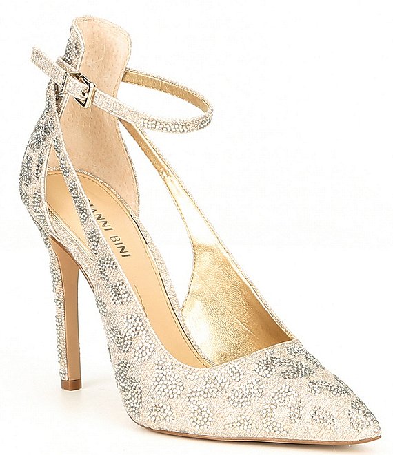 dillards gold heels