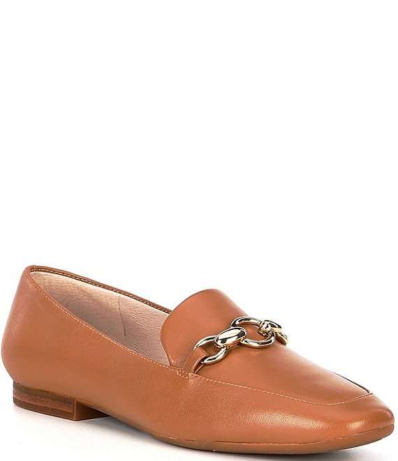 Color:Sahara Brown - Image 1 - MacenTwo Bit Buckle Leather Loafers