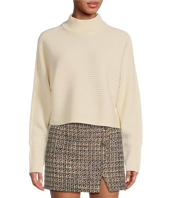 Gianni Bini Michelle Acrylic Turtleneck Long Sleeve Sweater Top | Dillard's