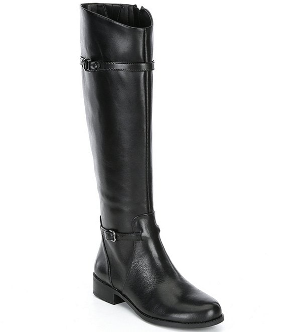 tall black riding boots wide calf