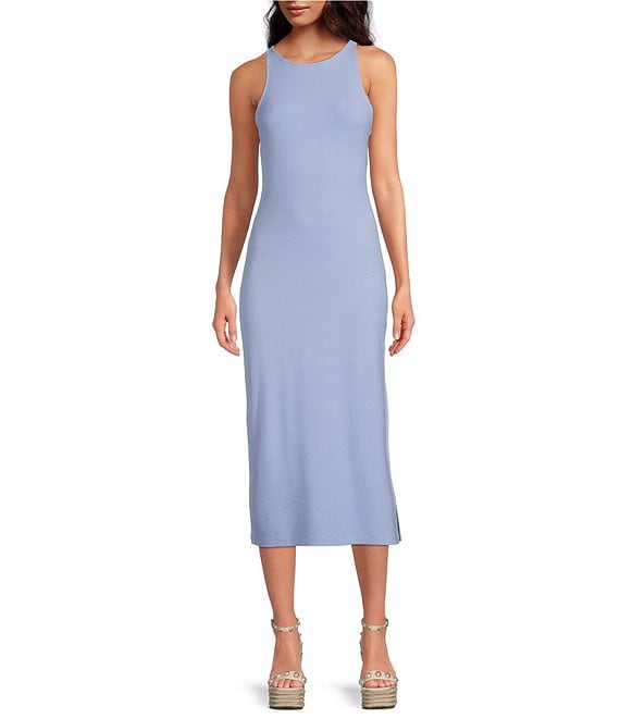 Gianni Bini Racer Ribbed Knit Sheath Bodycon Dress