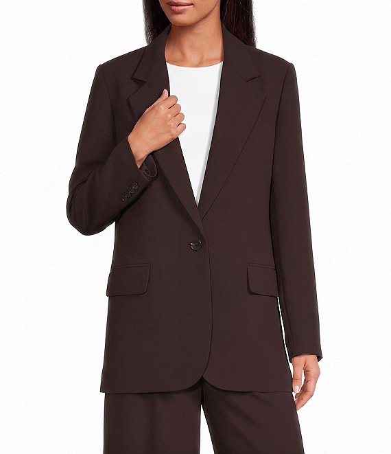 Gianni Bini Ralphie Notched Lapel Collared Long Sleeve Blazer