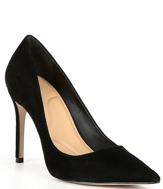 Black Suede Buckle Ankle Strap High Heels – No Doubt Shoes