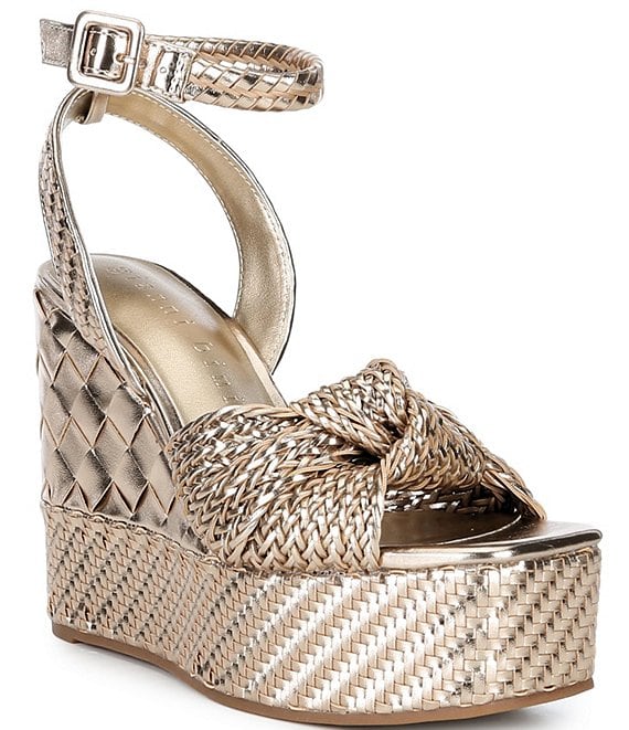 Gianni Bini Shayne Braided Knot Wedge Platform Sandals