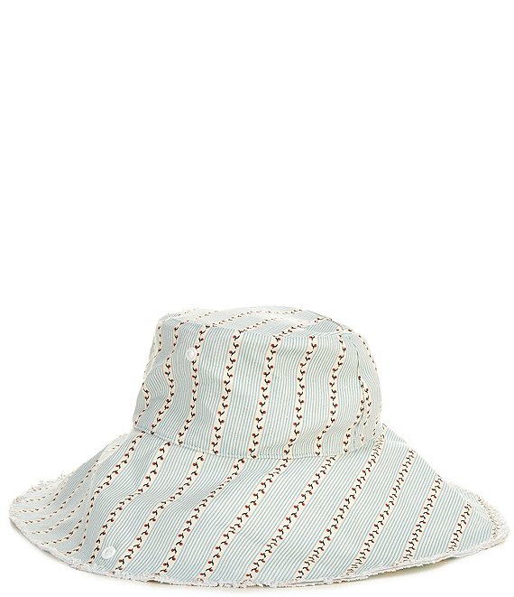 Gianni Bini x Cyd Morris The Leo Stripe Print Front Snap Brim