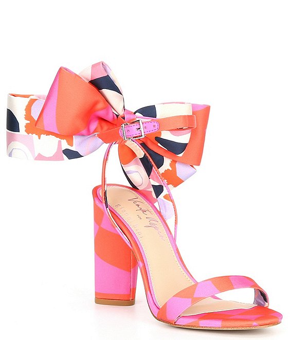 Color:Multi - Image 2 - x Venita Aspen Amena Printed Bow Back Dress Sandals