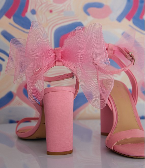 Color:Azalea - Image 1 - x Venita Aspen Amena Satin Bow Back Dress Sandals
