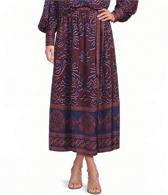 Gibson & Latimer High Rise Flare Coordinating Maxi Skirt