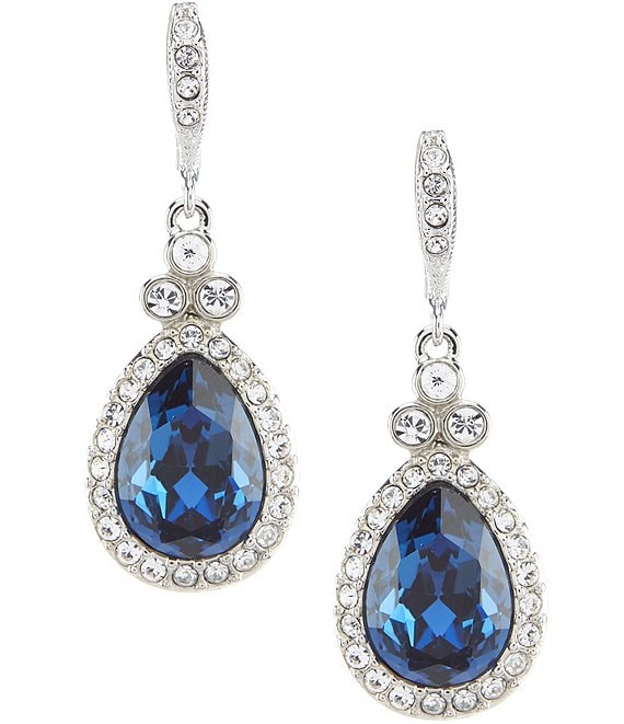 Buy Blue Stone Oversize Pearl Drop Earrings by Prerto Online at Aza  Fashions.