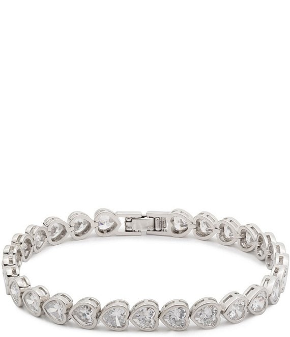 Givenchy Crystal CZ Heart Flex Line Bracelet