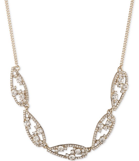 Givenchy Crystal Open Scatter Frontal Collar Necklace