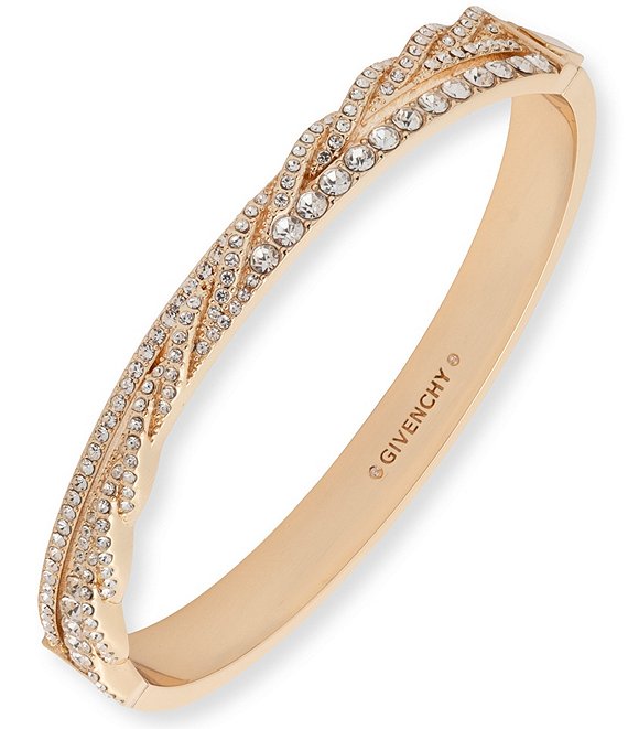Givenchy Crystal Pave Twist Bangle Bracelet