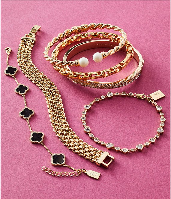 Givenchy Crystal Pave Twist Bangle Bracelet | Dillard's