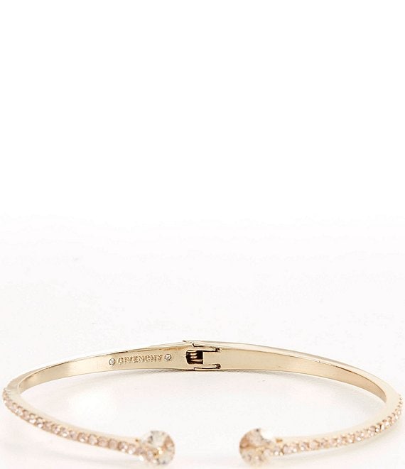 Givenchy Gold Silk Pave Cuff Bracelet