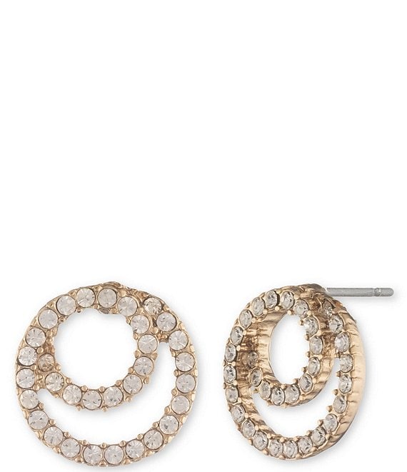 Givenchy Gold Tone Crystal Post Stud Earrings | Dillard's