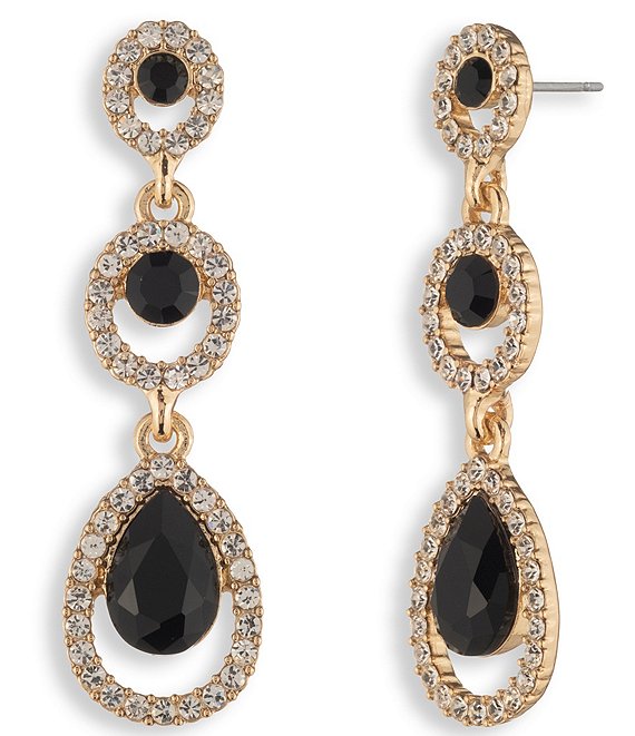 Givenchy Gold Tone Linear Earrings