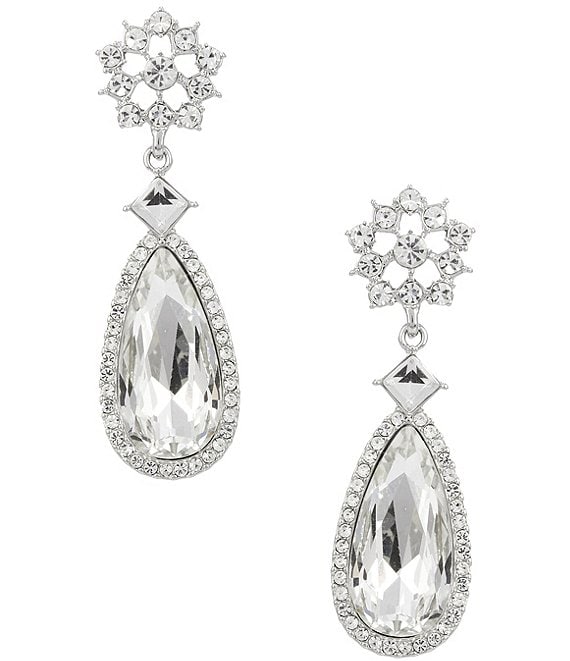 Givenchy Pear Stone Double Drop Earrings