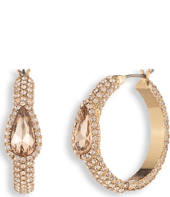Givenchy Pear Stone Hoop Earrings