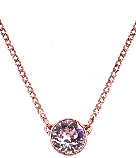 Givenchy Rose Gold Crystal Pendant Necklace | Dillard's