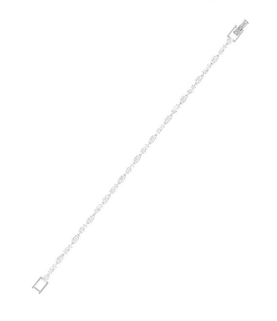 Givenchy Silver Tone Crystal Tennis Flex Line Bracelet | Dillard's