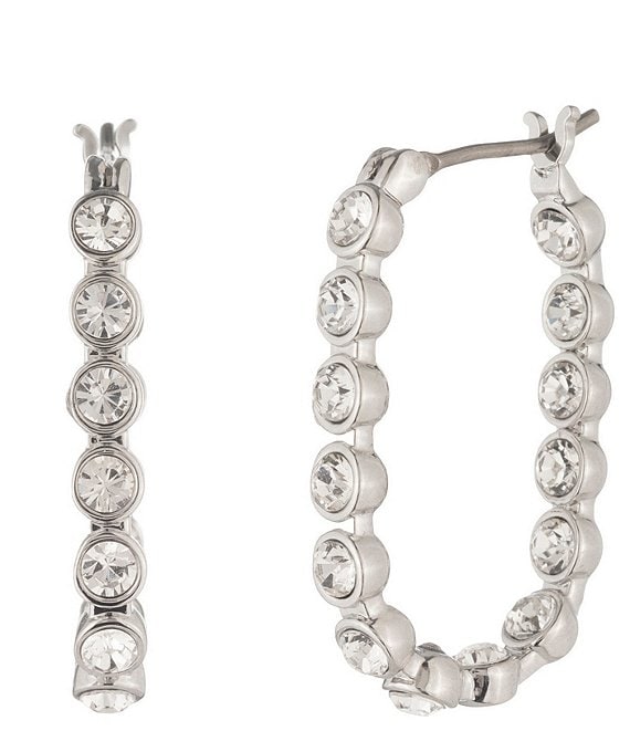 Givenchy Silver Tone Hoop Earrings