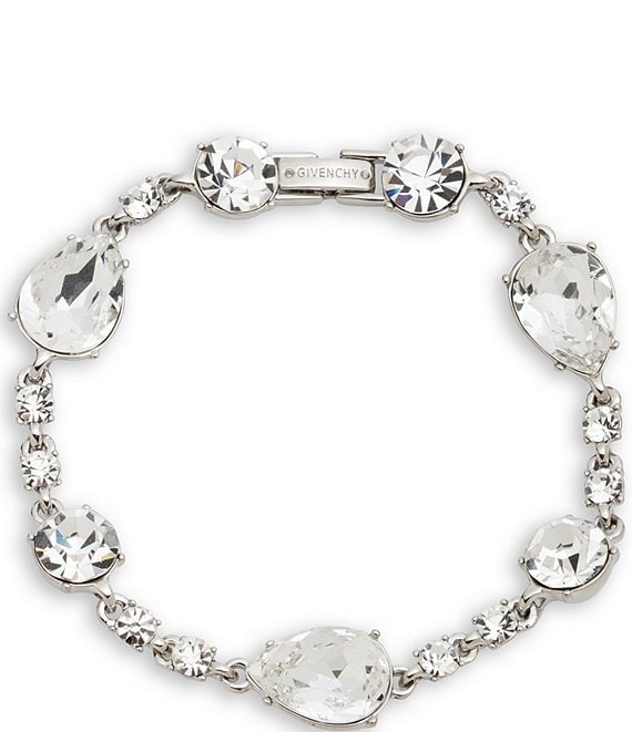 Givenchy Silver Tone Pear Flex Line Bracelet