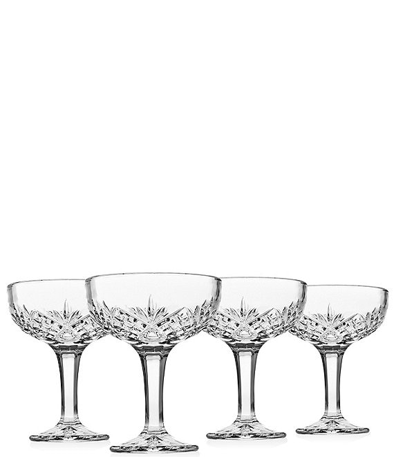 Godinger Dublin Champagne Coupe Crystal Glass, Set of 4