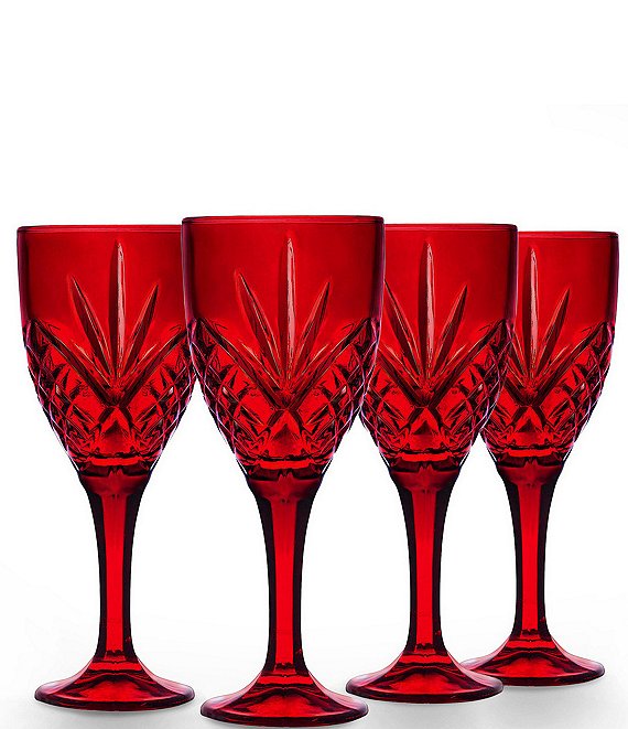 Godinger Dublin Red Goblets, Set of 4