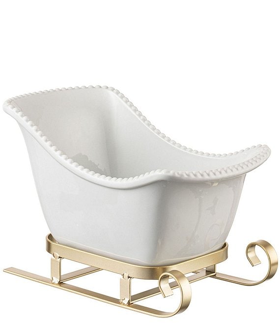 Godinger Sleigh Gold Salad Bowl