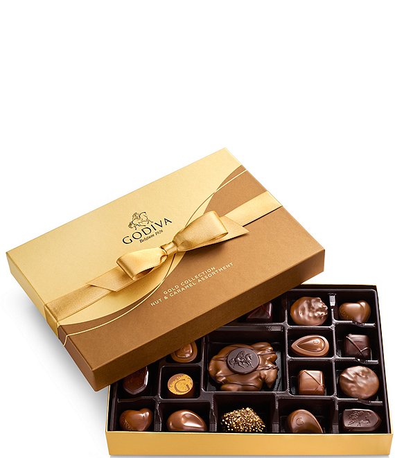 Godiva Chocolatier 19-Piece Nuts & Caramel Chocolate Gold Gift Box