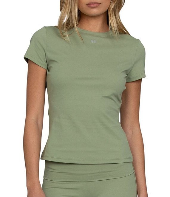GOLD HINGE Essential Short Sleeve Crew Neck Top