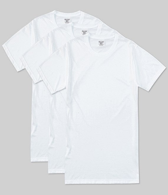 Color:White - Image 1 - Gold Label Roundtree & Yorke Slim Fit Crew Neck Supima Cotton T-Shirts 3-Pack