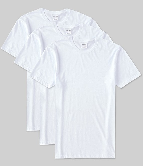 Color:White - Image 1 - Gold Label Roundtree & Yorke Supima Cotton Crew Neck T-Shirts 3-Pack