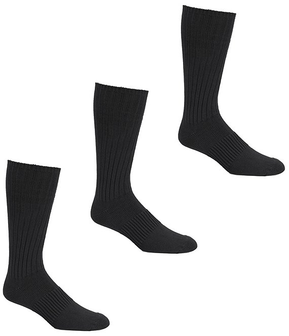極太 スラックス ROUNDTREE & YORKE ピマコットン バギー 黒 Gold Label Roundtree & Yorke Big & Tall Casual Crew Socks 3-Pack