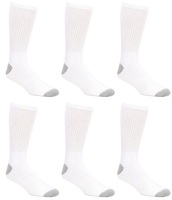 Gold Label Roundtree & Yorke Big & Tall Crew Athletic Socks 6-Pack Full