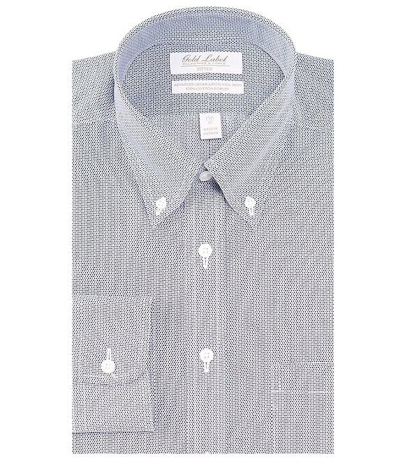 Roundtree & Yorke Gold Label Roundtree & Yorke Big Tall Non-Iron Fitted  Button Down Collar Solid Dress Shirt