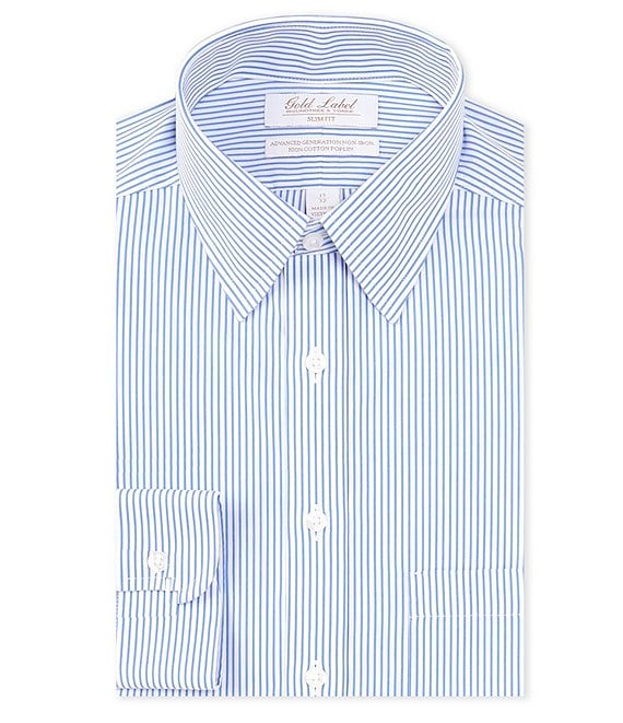 Gold Label Roundtree & Yorke Slim Fit Non Iron Point Collar Striped ...