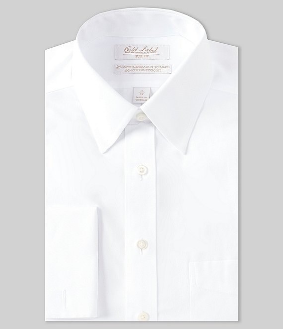 Gold Label Roundtree & Yorke Full-Fit Non-Iron Point Collar Solid ...