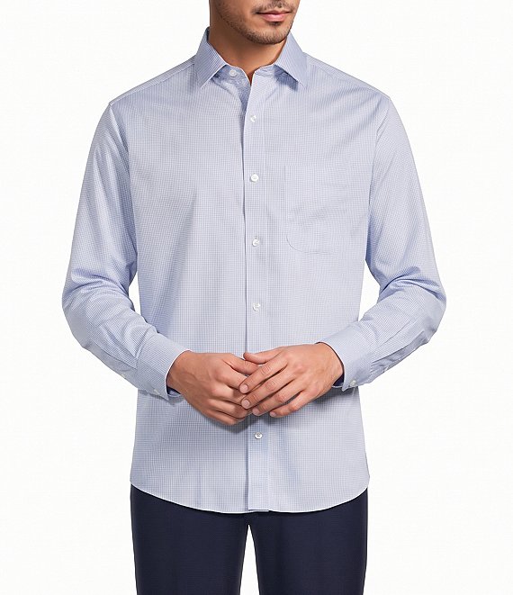 Gold Label Roundtree & Yorke Non-Iron Long Sleeve Solid Dobby Sport Shirt