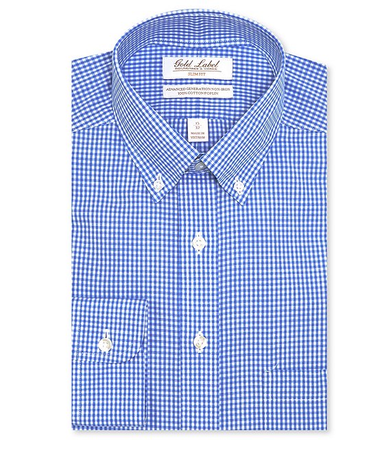 Gold Label Roundtree & Yorke Slim-Fit Non-Iron Button-Down Collar ...