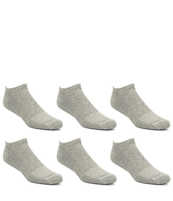 Color:Grey - Image 1 - Gold Label Roundtree & Yorke Sport No-Show Athletic Socks 6-Pack
