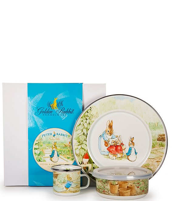 Golden Rabbit Enamelware Peter Rabbit™ Child Set | Dillard's