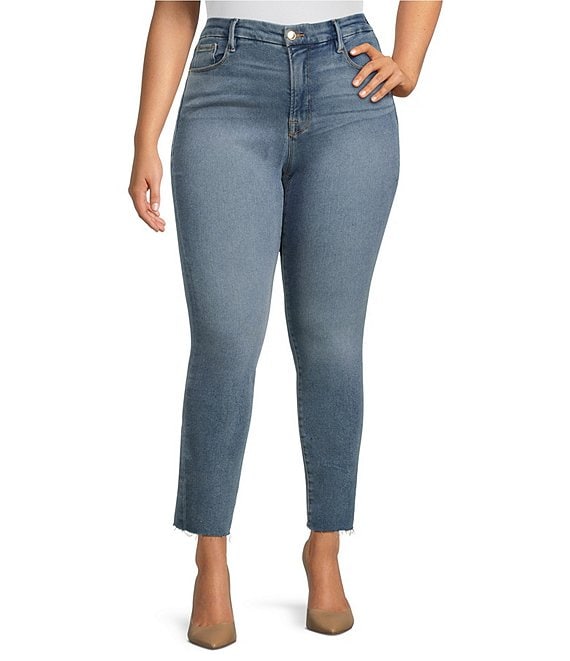Amazon.com: Women's Plus Size Jeans Plus High Waist Two Tone Skinny Jeans ( Color : Dark Wash, Size : X-Large) : Clothing, Shoes & Jewelry