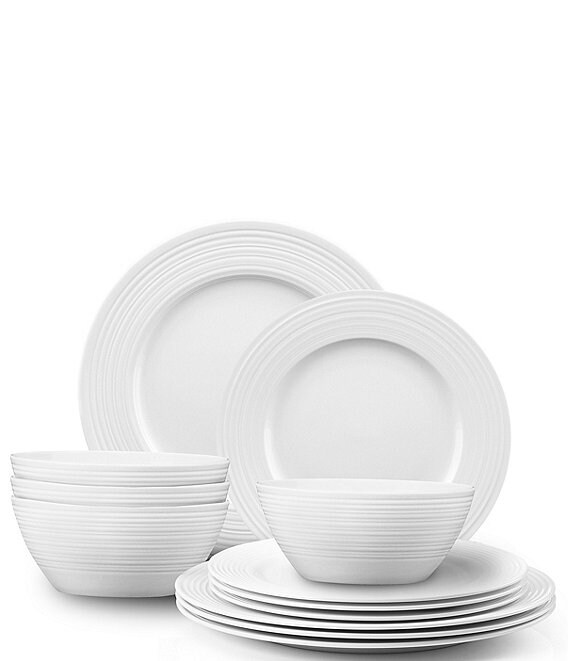 Gorham Branford Bone China 12-Piece Dinnerware Set